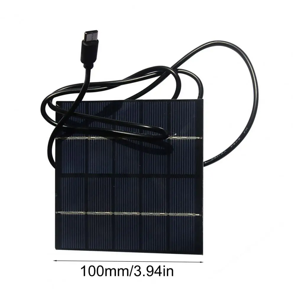Outdoor Solar Panel 1.5w 5v Portable Solar Panel Charger Lightweight Polycrystalline Power Bank for Outdoor Camping Hiking