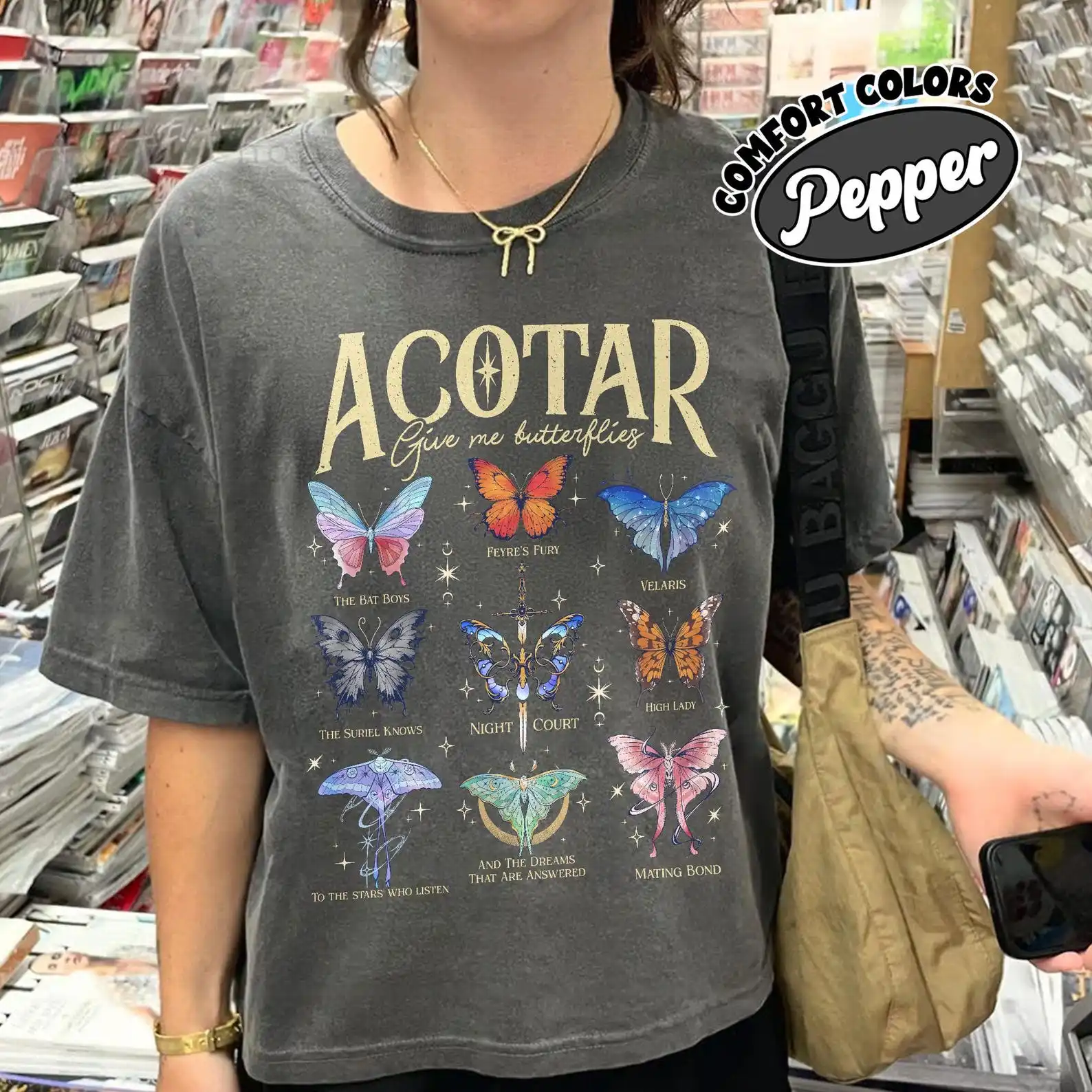 Acotar Butterfliescotton Shirt, Acotar Give Me Butterflies T Shirt, Velaris The Night Court Tee