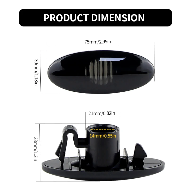 2x For Nissan X-trail Qashqai J10 Cube Juke Leaf Micra Micra K13 Note E11 Side Marker Light Turn Signal Lamp Cover Shell No bulb