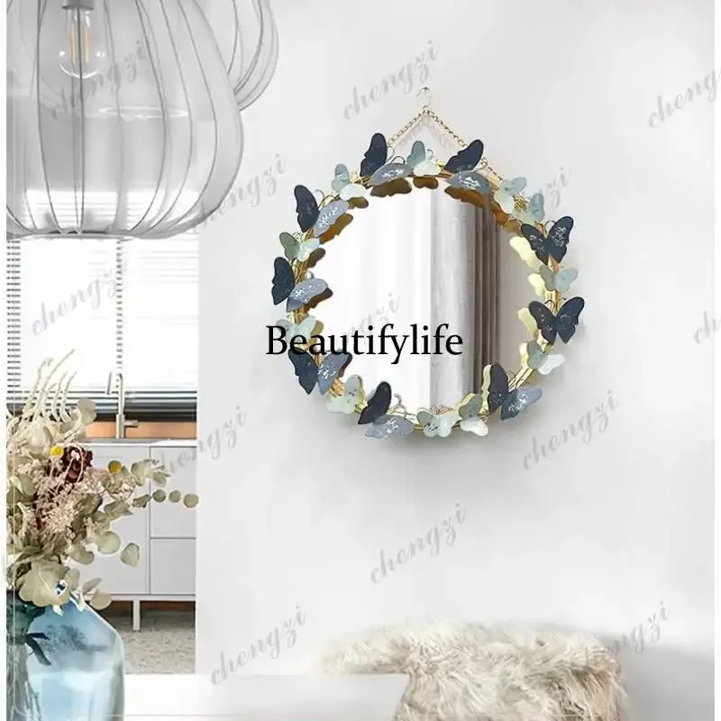 Decoration Round Mirror Decor Universal Antique Infinity Mini Art Mirror Decor Wall Bedroom Custom Espejos Vintage Home DecorH17