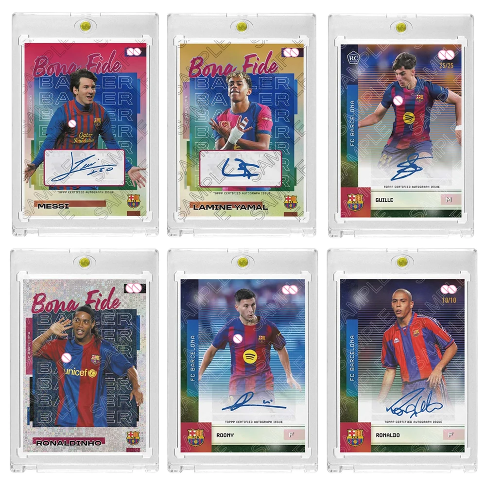 PANINI DIY casero 2026 Ronaldinho Guille Fernandez Messi Yamal Bardghji refracted Sparkle autografiado tarjeta coleccionable ladrillo