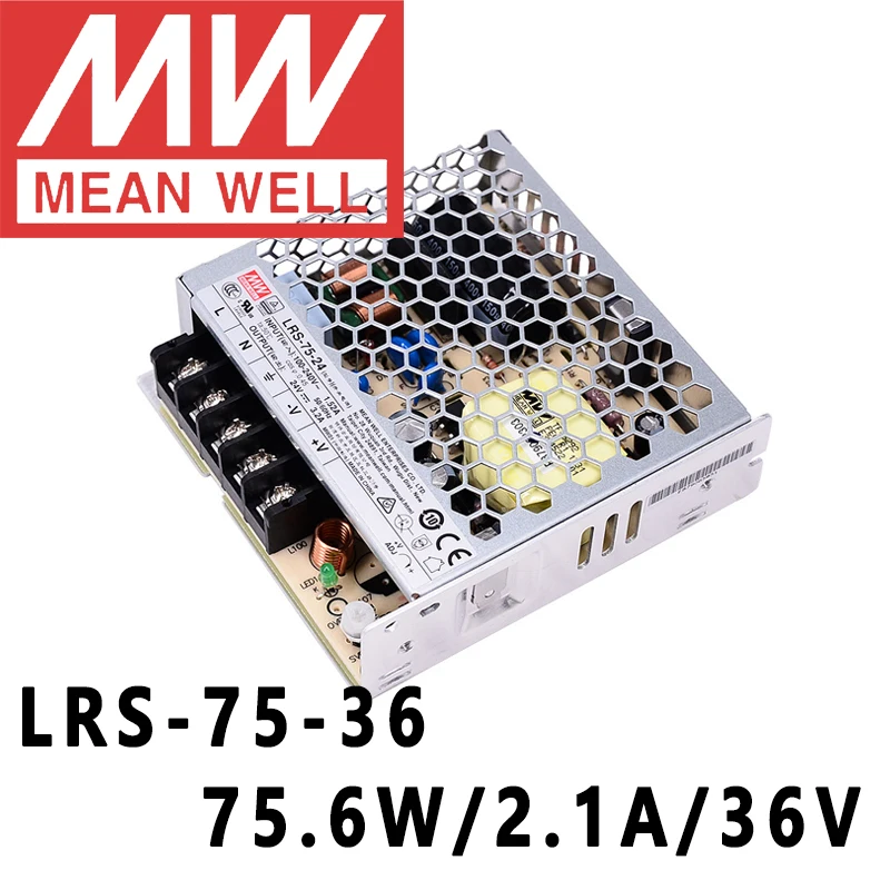 Oznacza dobrze LRS-75 zasilacz impulsowy serii Meanwell 75W PSU LRS-75-5V/12V/15V/24V/36V/48V