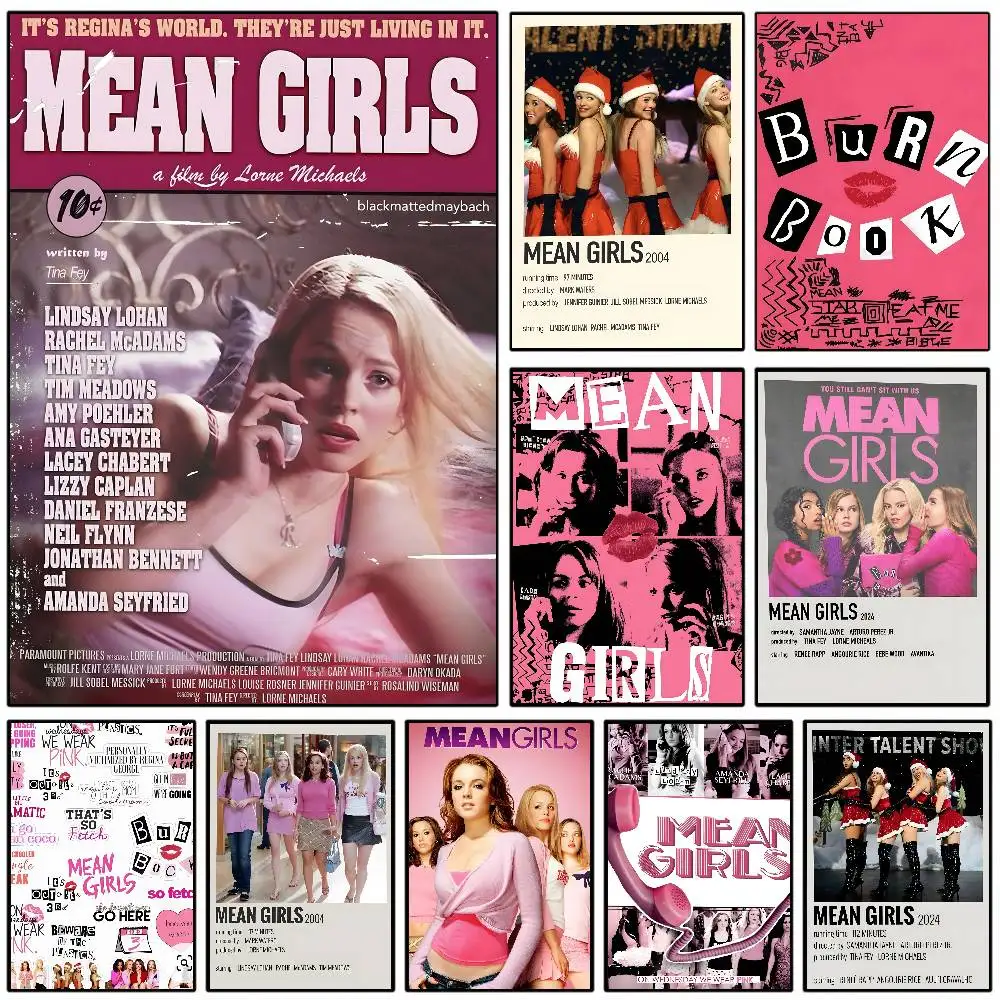 Mean Girls Movie Frameless DIY Sticky Poster Art with prints Home bedroom living room decoration gift
