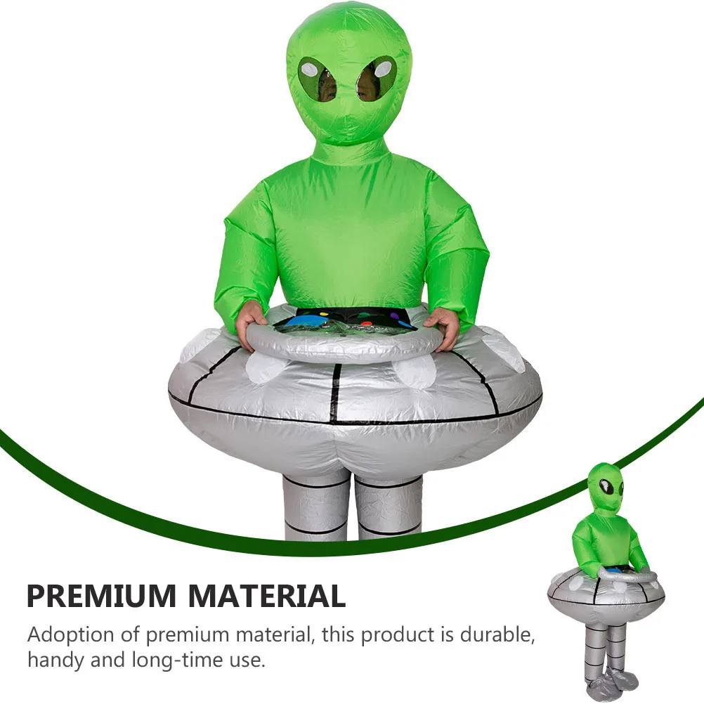 Fantasia de alienígena inflável, cor brilhante, material durável, fornecimento de festa engraçado, adereços de cosplay, roupas infláveis, 1 peça