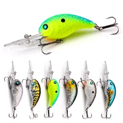 1pcs 5cm 10g Fishing Lures Rock Crank Bait Crankbait Minnow Bass Treble Hooks Swim Hard Lure Baits Wobbler Long Tongue