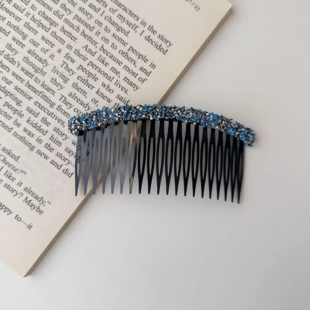 Broken Hair Artifact Korean Rhinestone Comb Hair Clip Teeth Invisible Hair Styling Accessory Headwear Shiny Girls
