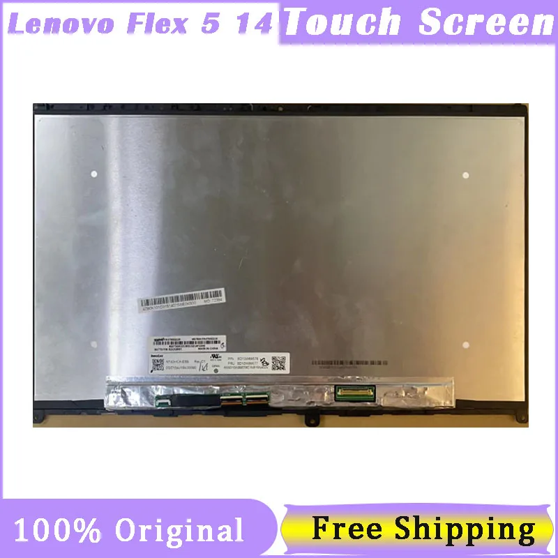 14“ For Lenovo Ideapad Flex 5 14ALC05 14ARE05 Flex 5-14IIL05 14ITL05 5D10S39641 5D10S39642 Touch Screen Digitizer LCD Assembly