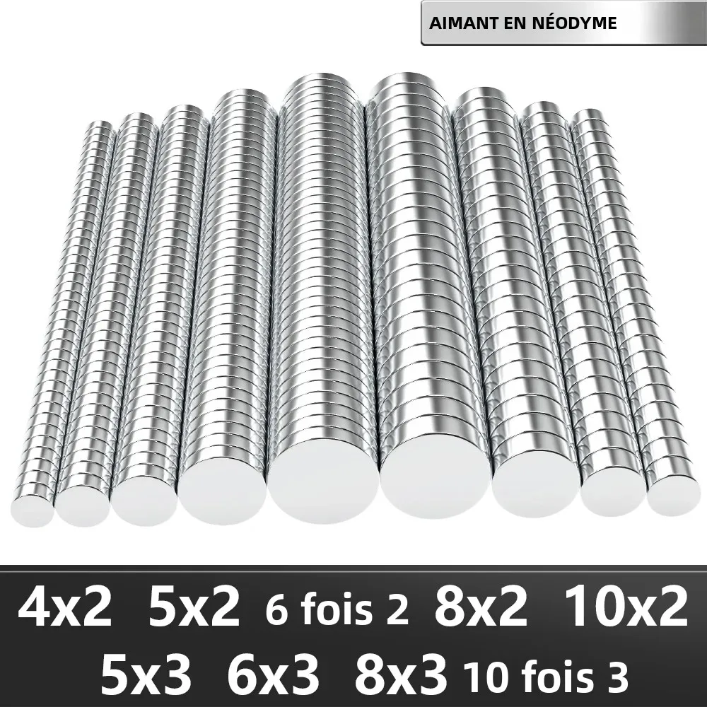 4x2 5x2 6x2 6x3 10x2 10x3mm N35 aimant néodyme Super fort rond NdfeB puissant imanes magnétiques permanents aimant de réfrigérateur