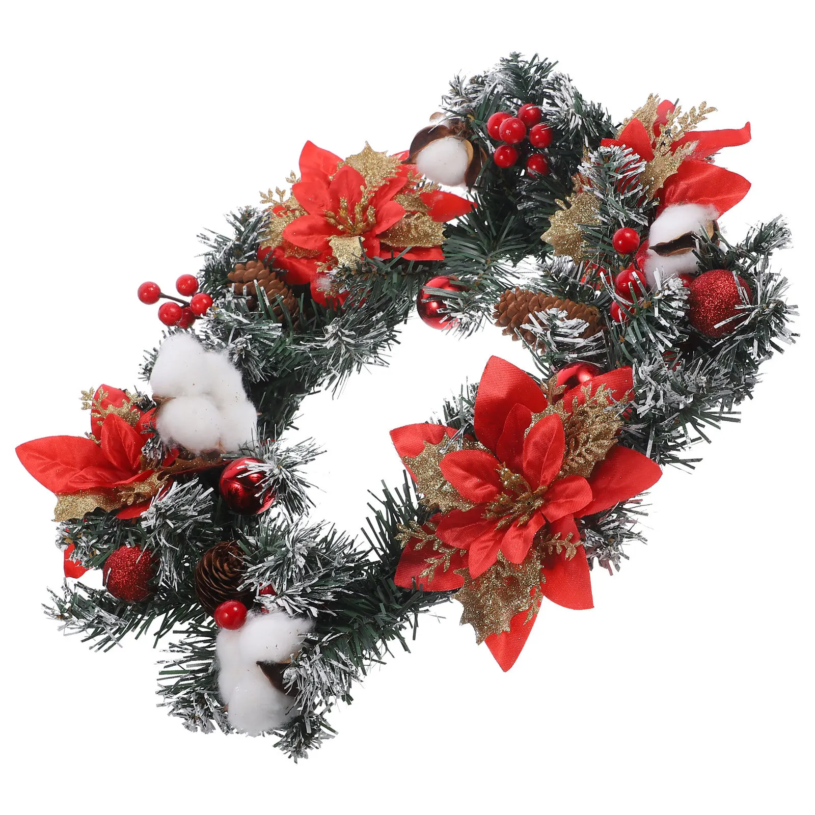 

Christmas Wreath Front Door Decorative Xmas Hanging Garland Holiday Festival Wall Decoration Ornament Christmas Wreath