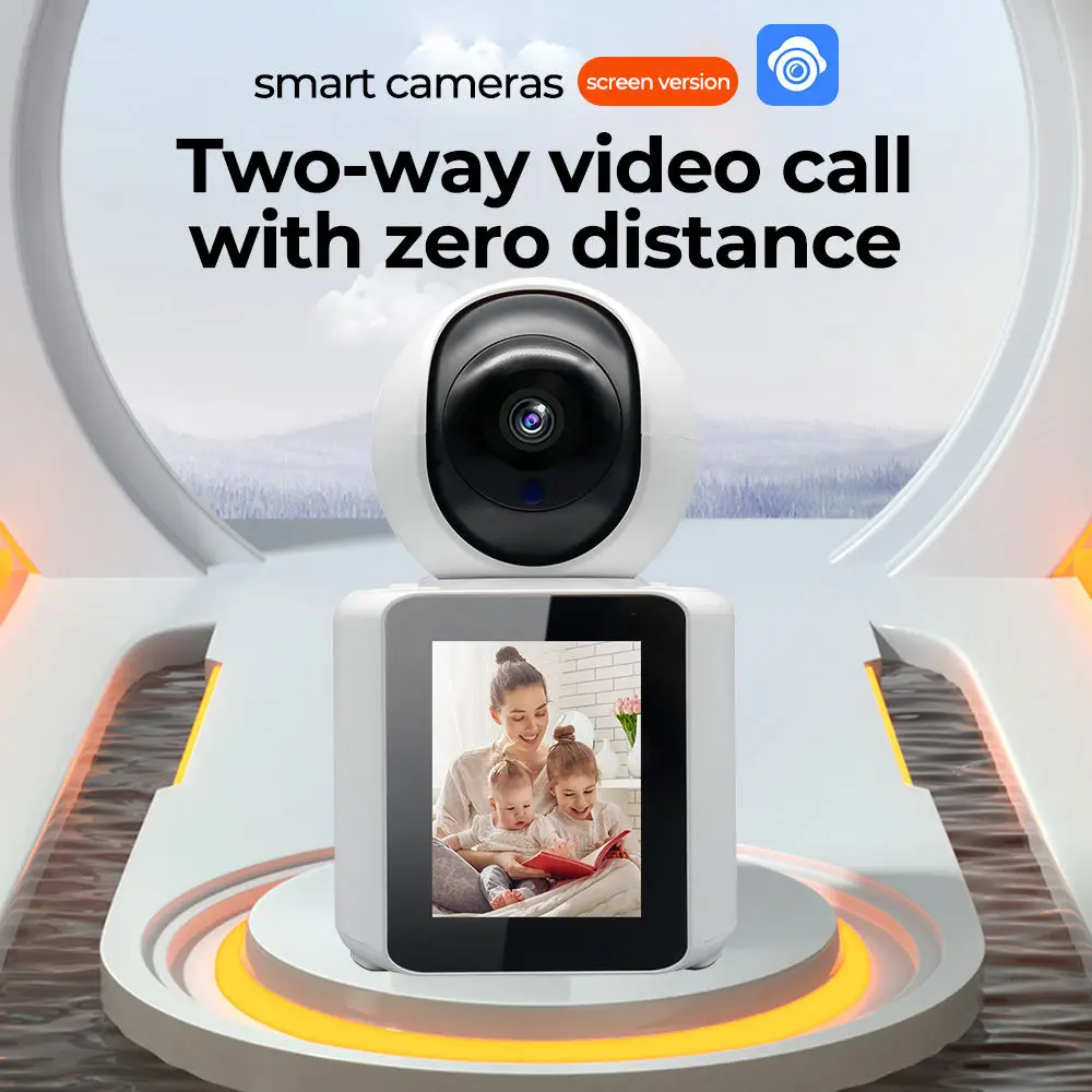 YIERYI 1080P HD Cctv Ai Two-Way Visual Surveillance Video Intercom Call Smart WIFI Baby Monitor Camera With Screen