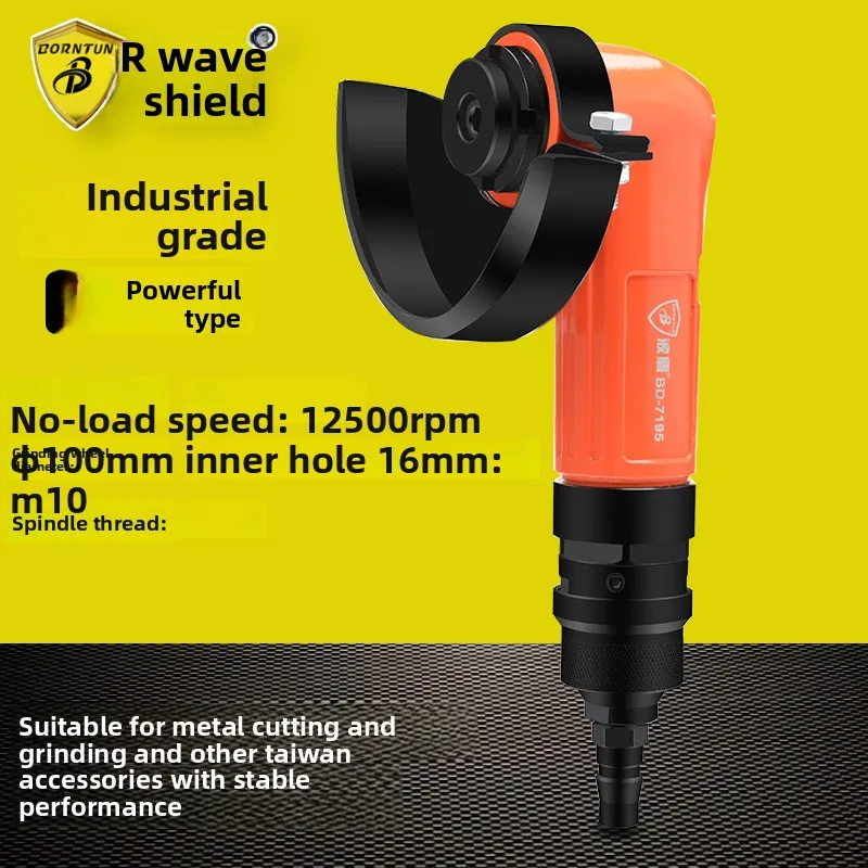 Bodun 4inch Pneumatic Angle Grinder Air Angle Grinder Angle Polishing Machine Angle Grinding Machine Powerful Sanding Machine Bd-7195