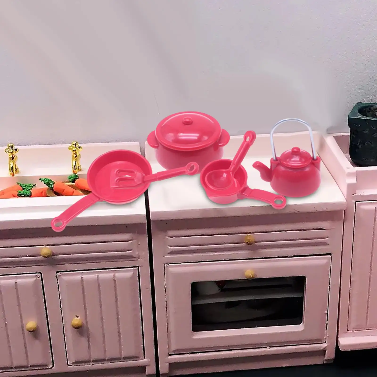 1/12 panelas para casa de bonecas escala 1:12 panelas em miniatura decoração de cena casa de bonecas