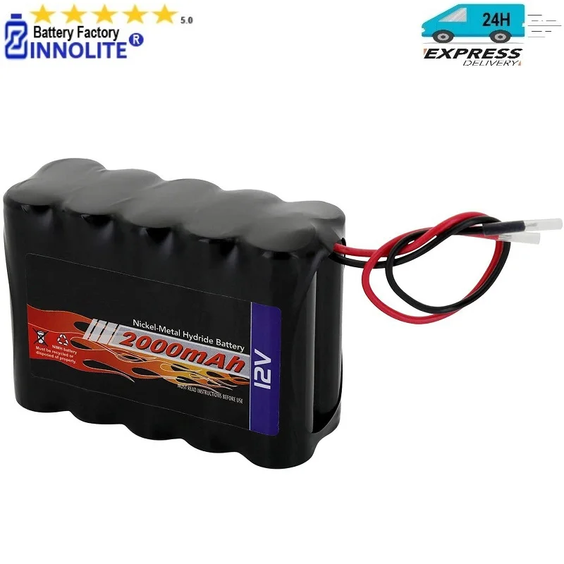 12V NiMH High Capacity Rechargeable Battery Replacement for Medical Equipments, Portable 12V DC Devices ,LED Light Kit,RC Models