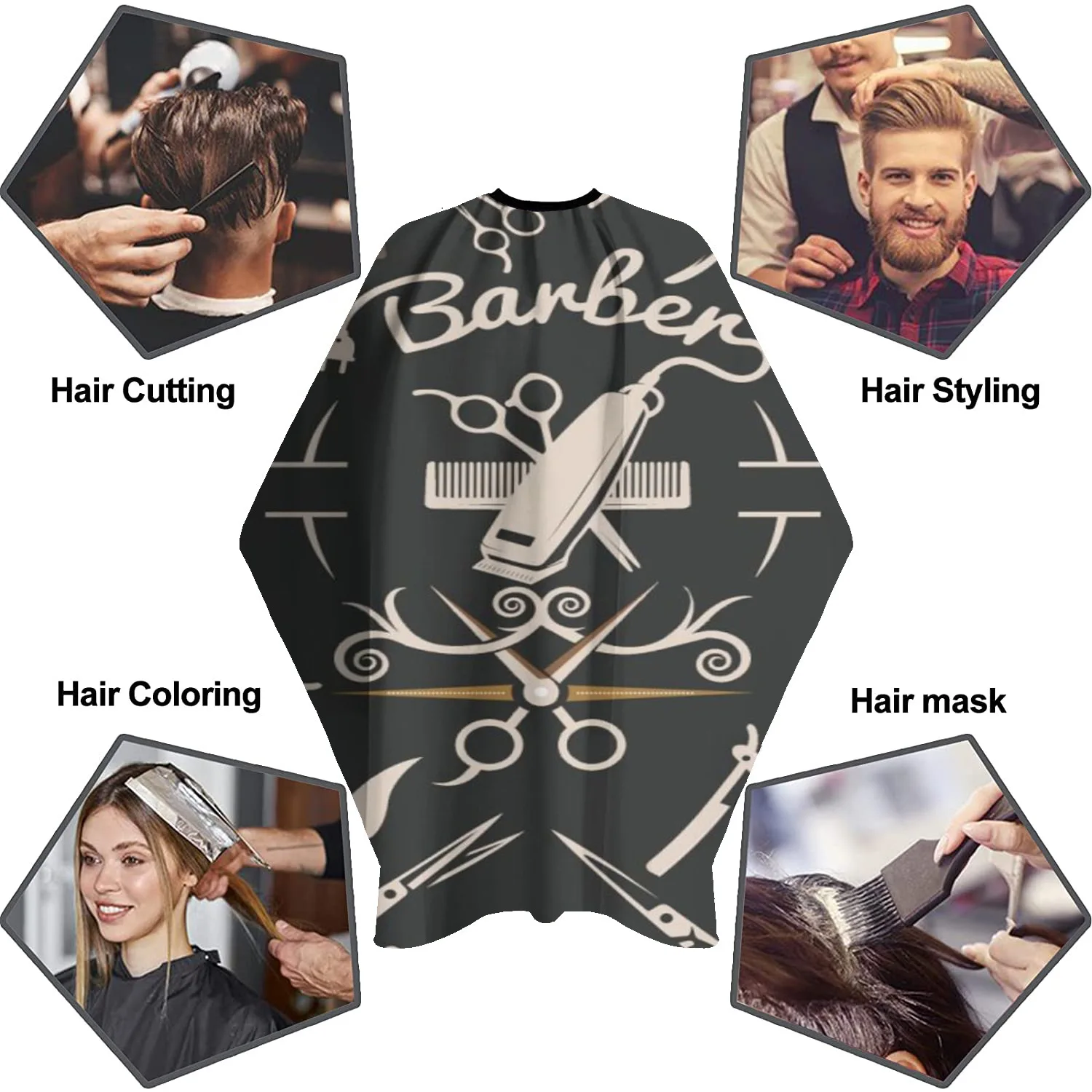 【Hot sales】Waterproof Hair Cutting Gown for Professional Hairdressers and Barbers - Durable and Comfortable Salon Cape