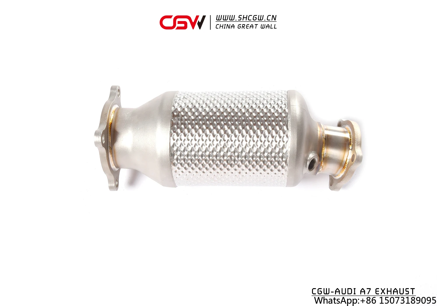 Auto Parts Exhaust Car Muffler for A7 C8 2.0T Catted Downpipe with High Quality Catalytic Converter