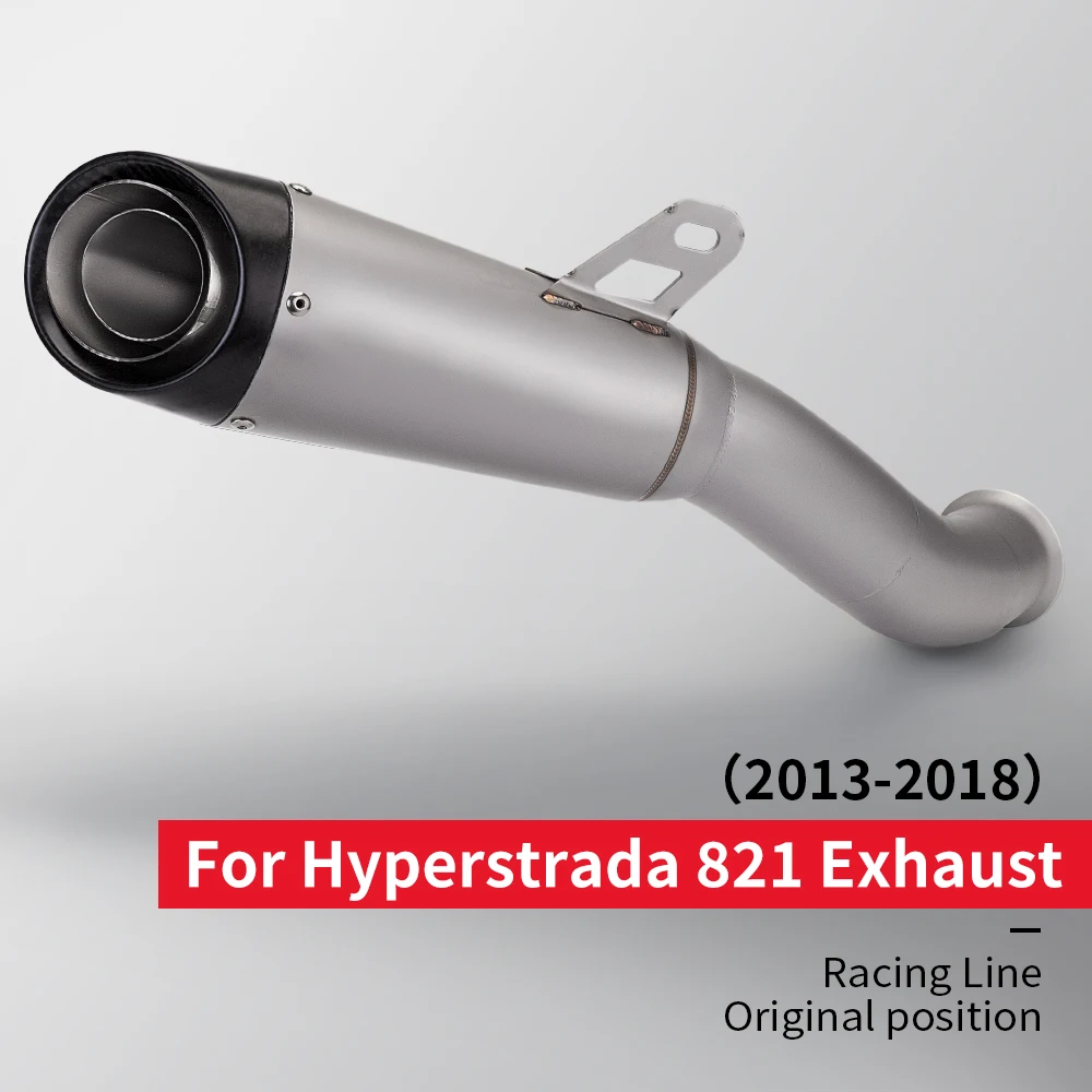 FOR Ducati Hyperstrada821 (2013-2018) Motorcycle Racing Performance Exhaust Racing Line Original Location Motorcycle Muffler