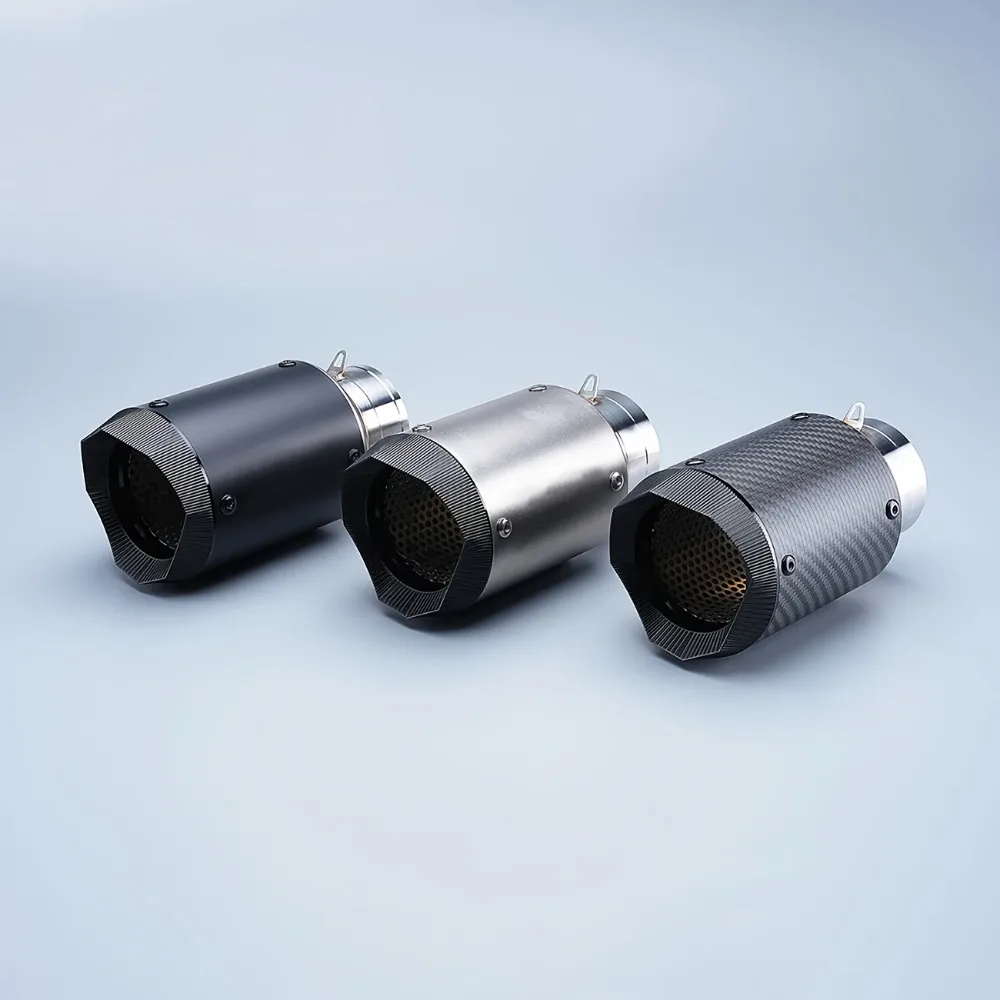 

Universal 60MM Motorcycle Exhaust Pipe Short Muffler Slip on Silencer