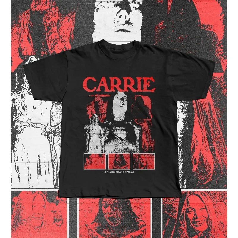 2026 Breathable T-shirt Top Carrie 1976 Movie T-Shirt Vintage Stephen King Horror Tee Summer Men's and Women's