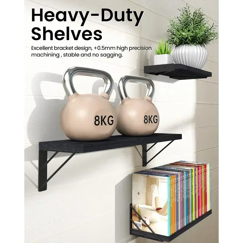 Latest Models Wall Shelves for Bedroom Decor Floating Shelves for Wall Storage Display Mounted Rustic Wood Shelf for Shelve