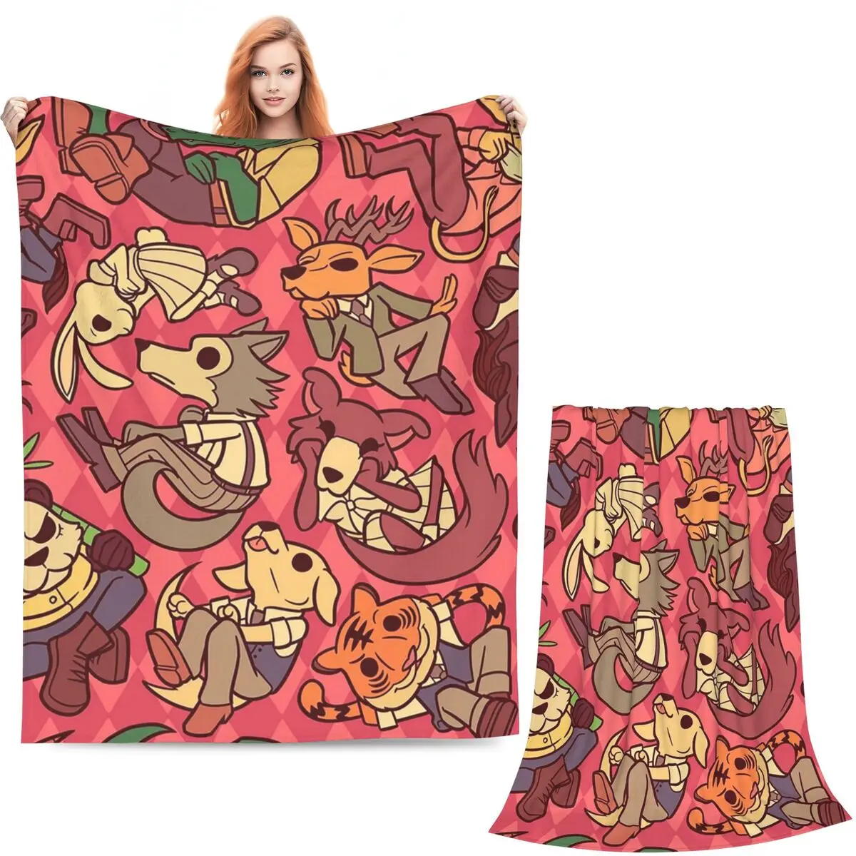 Little Beastars Blanket Soft Warm Flannel Throw Blanket Bedspread for Bed Living room Picnic Travel Home Couch