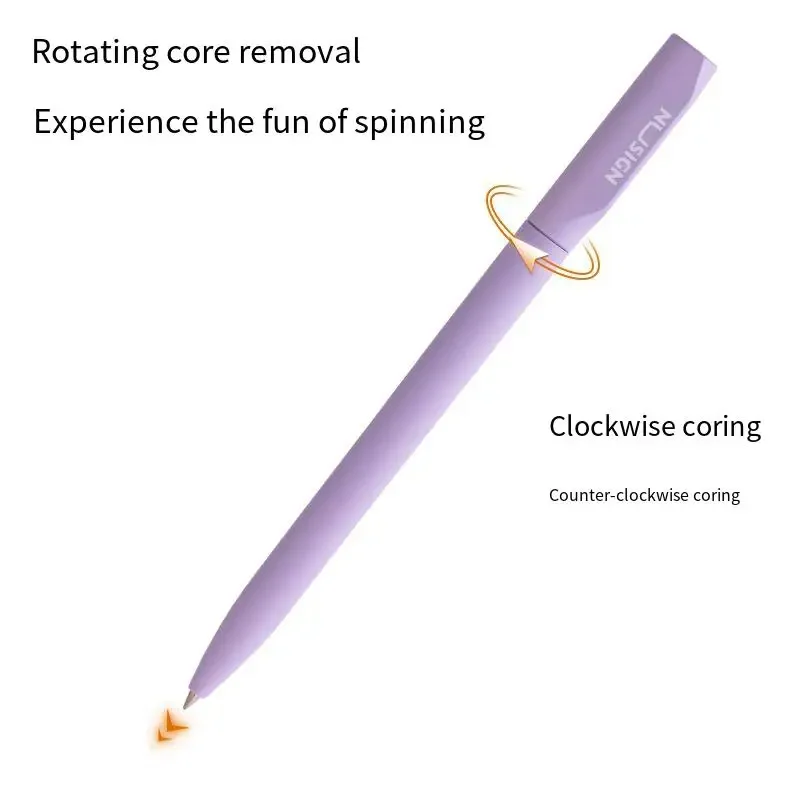 Youpin Deli Ns552 Nusa Rotating Rollerball Pen Black 0.5 Signature Pen Metal Heavy Touch Business Office Pen Gift