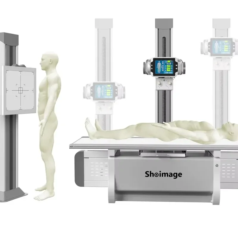 40KW 500MA Digital Double Column Fixed X-ray Machine Medical X-ray Equipments Accessories with 10.4-Inch Touch Screen