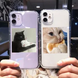 Cute Cats Dogs Photos Phone Case For IPhone 15 Pro 11 13 12 Mini X XS MAX XR SE 7 8 14 Plus Clear Shockproof Soft TPU Cover Capa