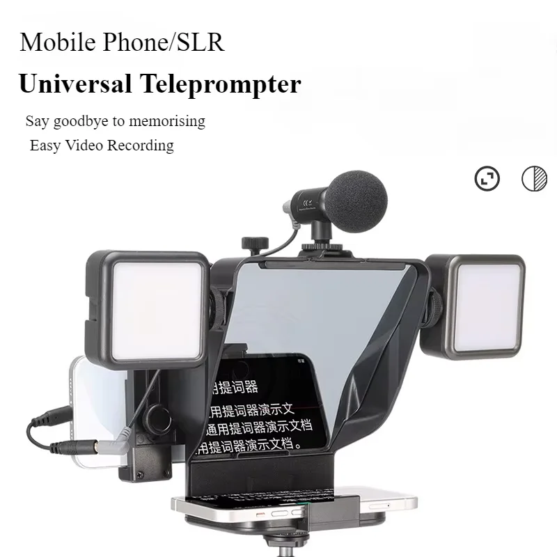 Teleprompter Prompter Live Streaming DSLR Camera Smartphone Teleprompter Live Streaming Video Recording