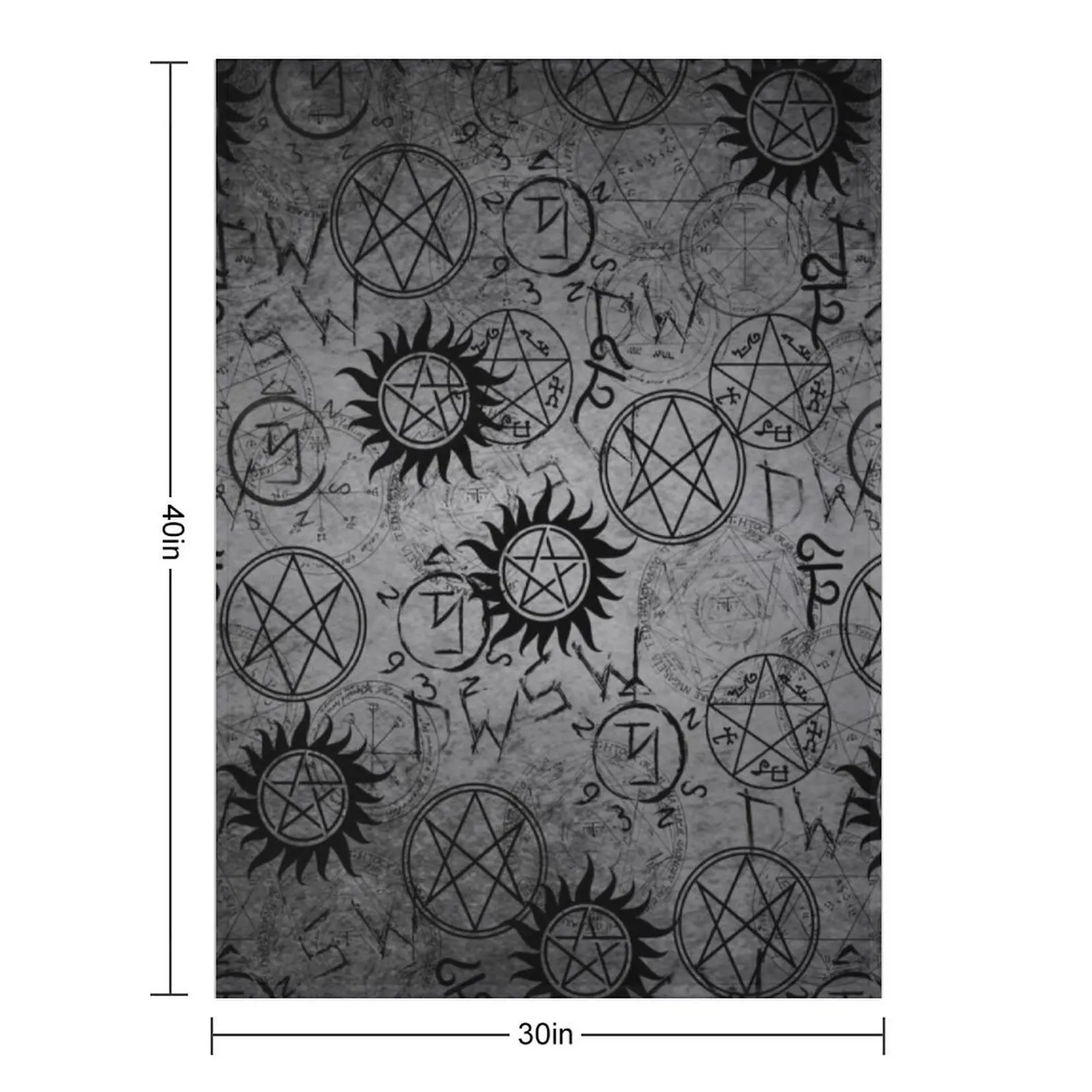 Supernatural Grey Throw Blanket Flannels decorative for babies Heavy Summer Sofa Blankets
