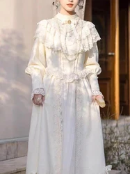 French Court Style Lace Dress Sweet Girl Lolita Long Dress Spring Super Fairy Gentle First Love Plush Princess Dress