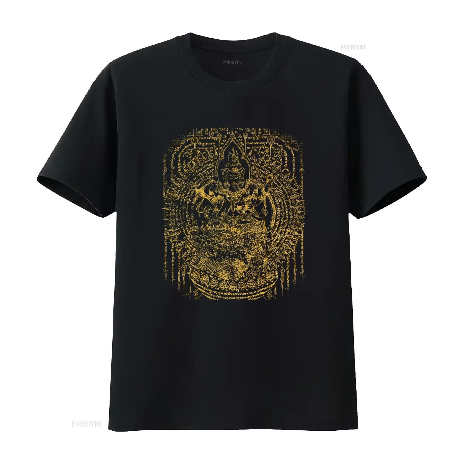 Sawadee Thai Traditional Sak Yant Twin Tigers Muay Print T Shirt S 5XL vintage Washed Soft homme Top For Everyday Wear