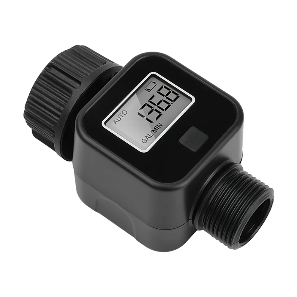 Garden Irrigation Hose Flow Sensor Battery Powered 0.5‑8Bar GPM LPM Instant Usage Recorder Digital LCD Water Flow Meter