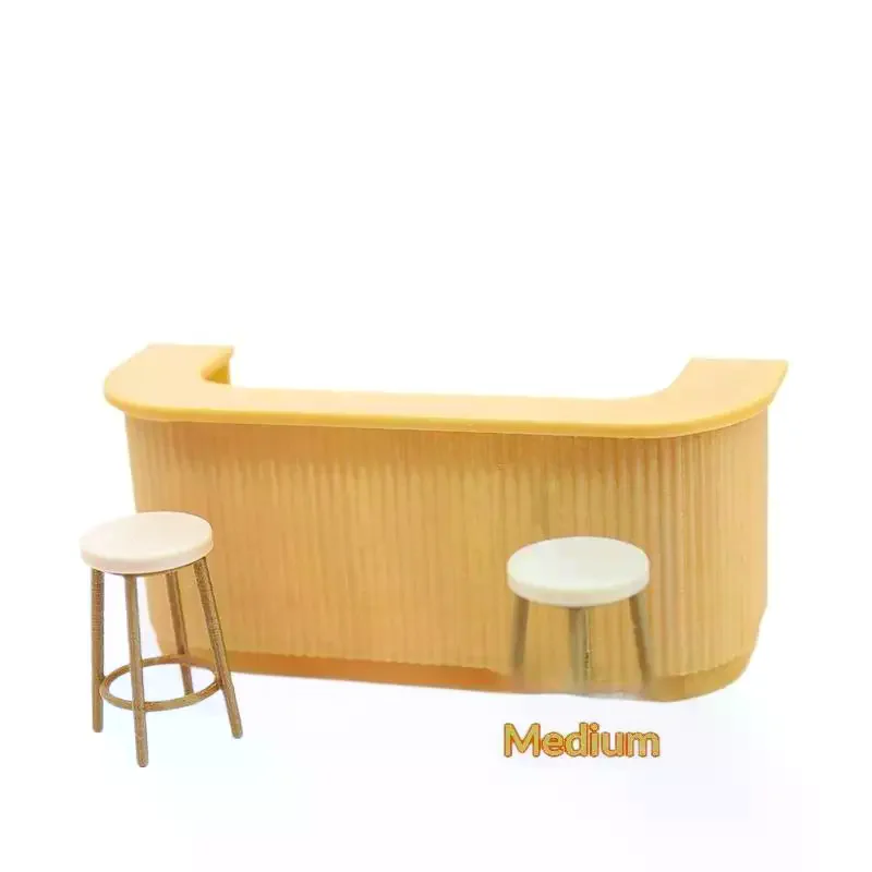 3 個のプラスチック家具ままごとミニチュアテーブル椅子 1:12 スケールドールハウスバーカウンターシーンモデルドールハウスアクセサリー