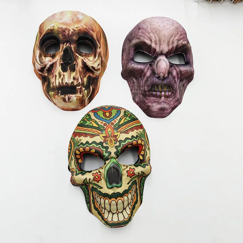 Mexican Day of the Dead Ghost Festival Halloween Party Skull Print Horror Mask Cosplay Carnival Ball Decoration Atmosphere Mask