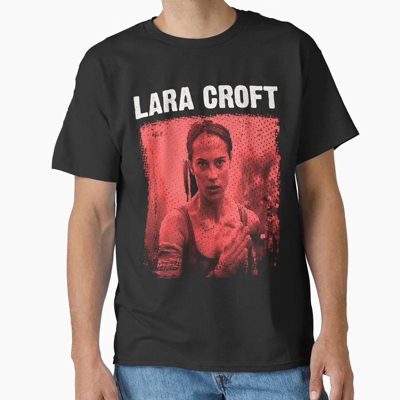Retro Video game Tomb Raider Angel of Darkness Lara Croft Gift t shirt for gamer 1016 Short Sleeve Graphic Clothes US Size Tee