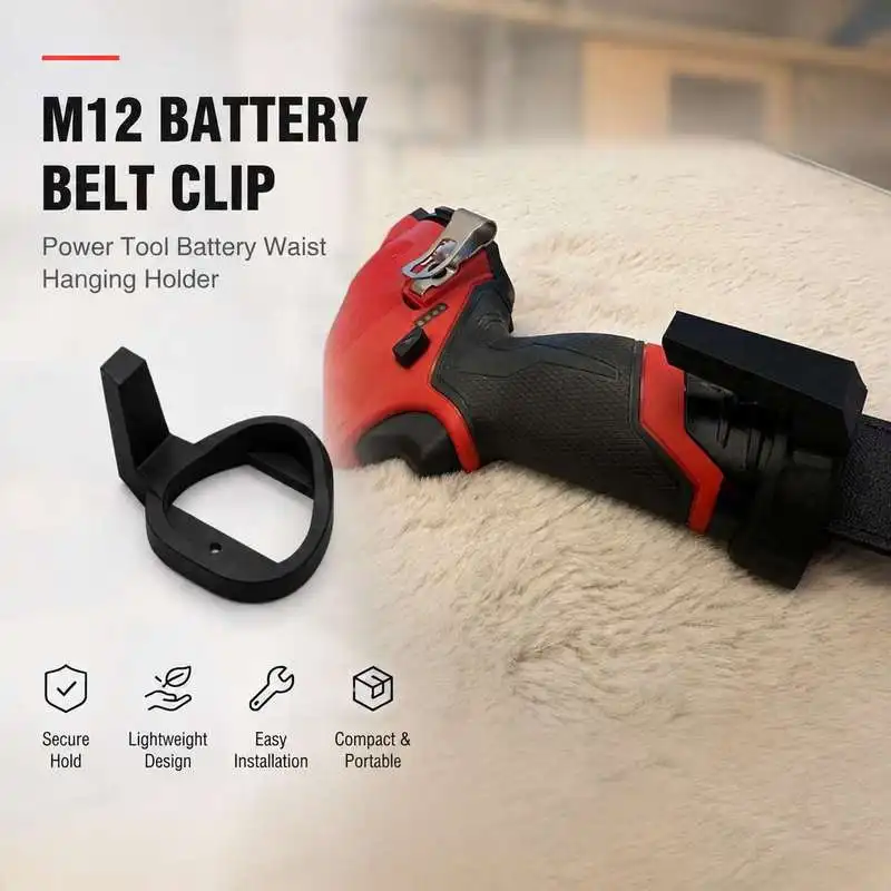 Power Tool Battery Waist Belt Clip Holder Storage Mount Hanging Bracket Workshop Carry Accessory Spare Fitting Part
