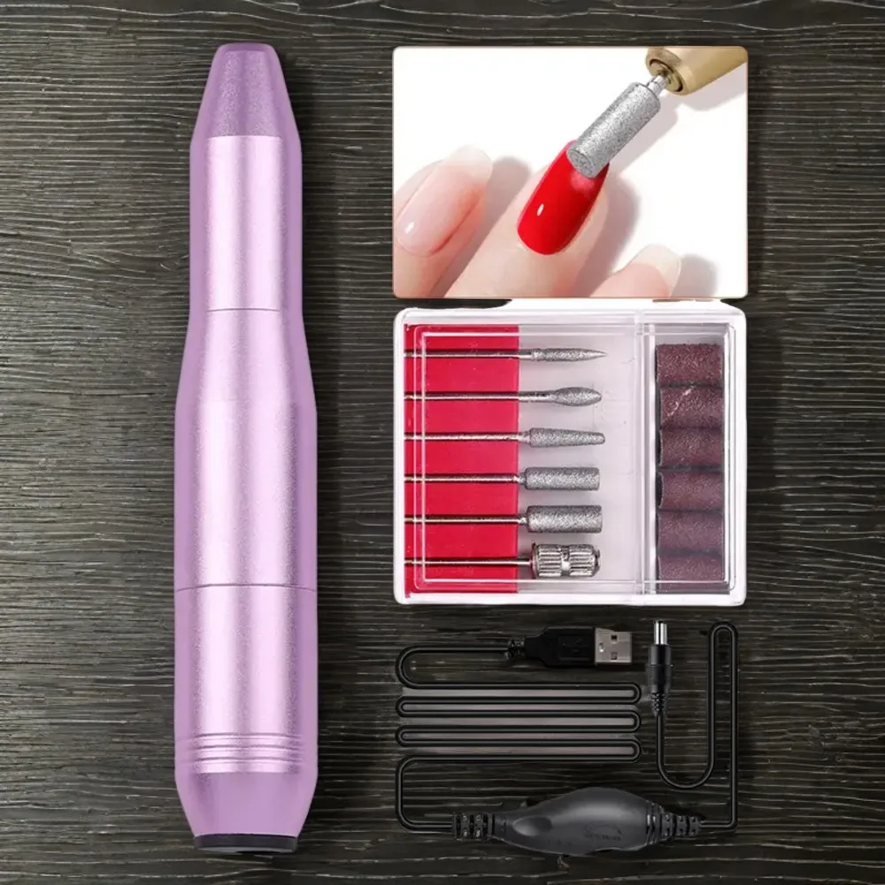 "Perforadora de uñas eléctrica portátil profesional, recargable y eficaz para uñas de gel acrílico, ideal para manicura y ped