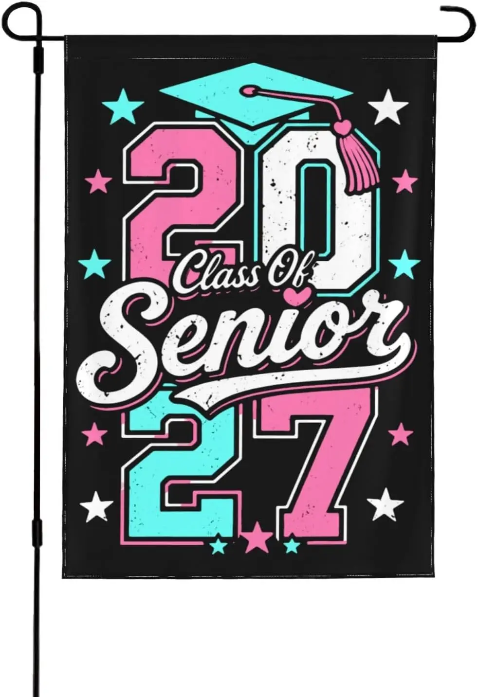 Senior 2027 flag Class Of 2027 Yard Flag, Officially A Senior Gift Double Sided Garden Flag 12x18 Inch Banner yyi