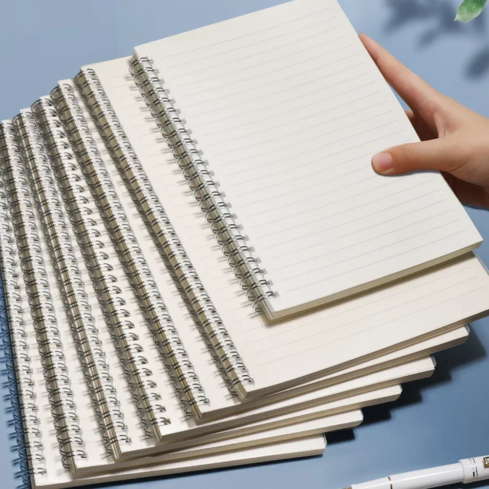 80 Sheets Spiral Book Coil Notebook A5 A4 B5 A6 To-Do Lined Paper Journal Diary Planner Notepad Sketchbook For School Supplies