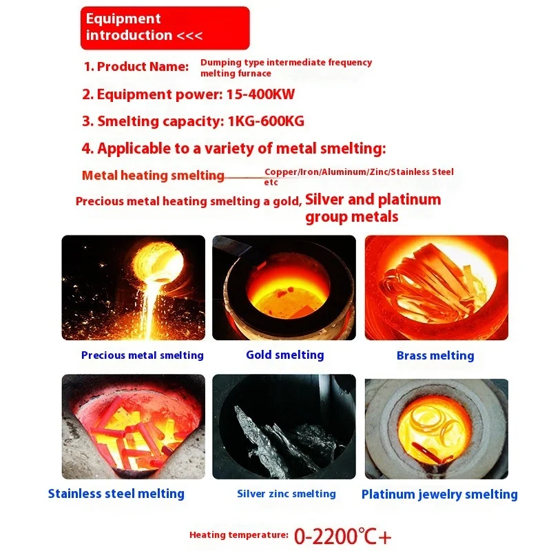 Fully Automatic Tilting Melting Furnace Frequency Quenching Machine Hardware Industrial Lifting High-frequency Alchemy Furnace