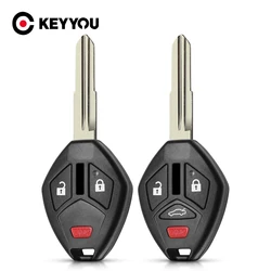 KEYYOU 3/4 pulsanti per Mitsubishi Outlander Galant Eclipse Lancer Raplacement Remote Key Shell Case