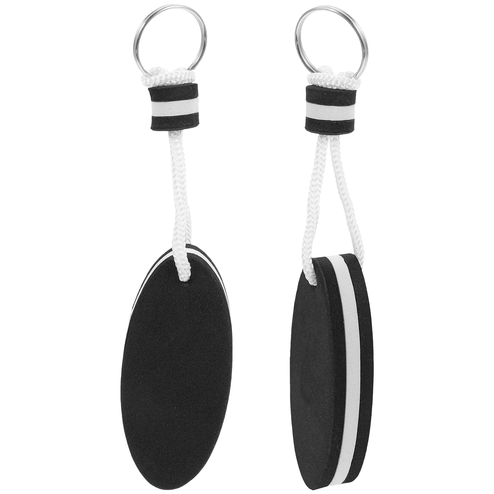 2Pcs EVA Floating Keyring Water Buoyant Keychain for Kayak Canoe Marine Nautical Boating Swim Beach Outdoor (Black)