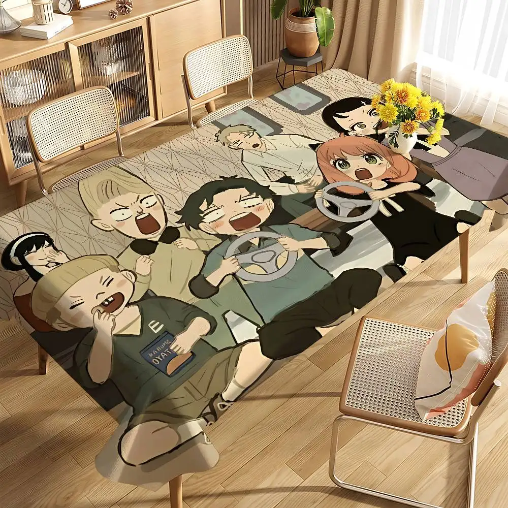 Anime S-spy-F-familys De Tablecloths, washable tablecloths, trendy designs, suitable for dining tables and school desks.