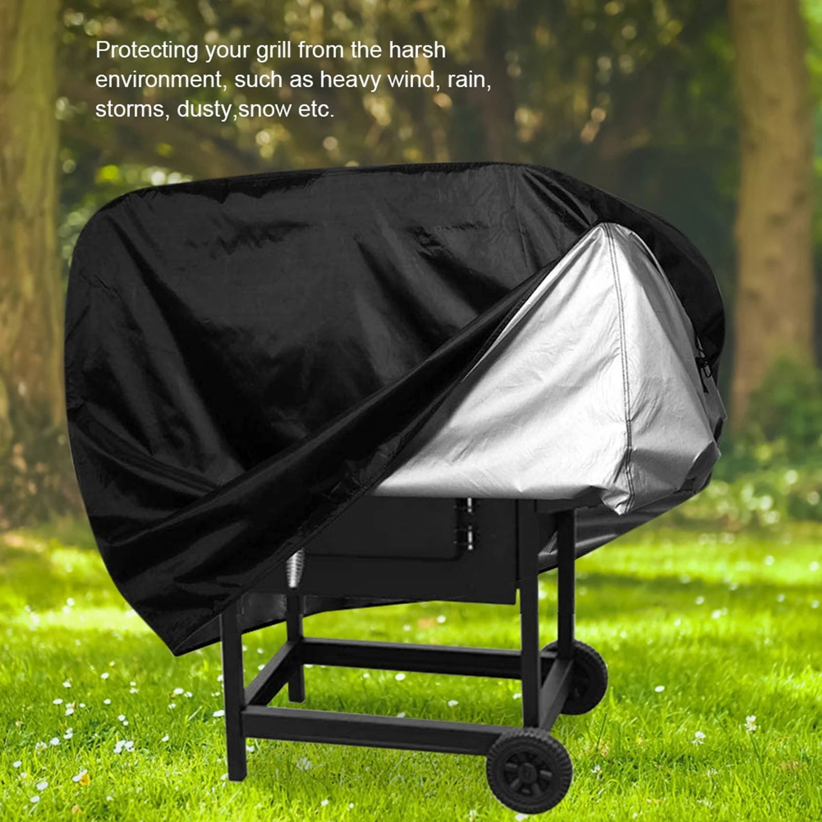 Waterproof BBQ Cover Rainproof UV Protection Grill Covers Garden Barbecue Protector Grill Accessories