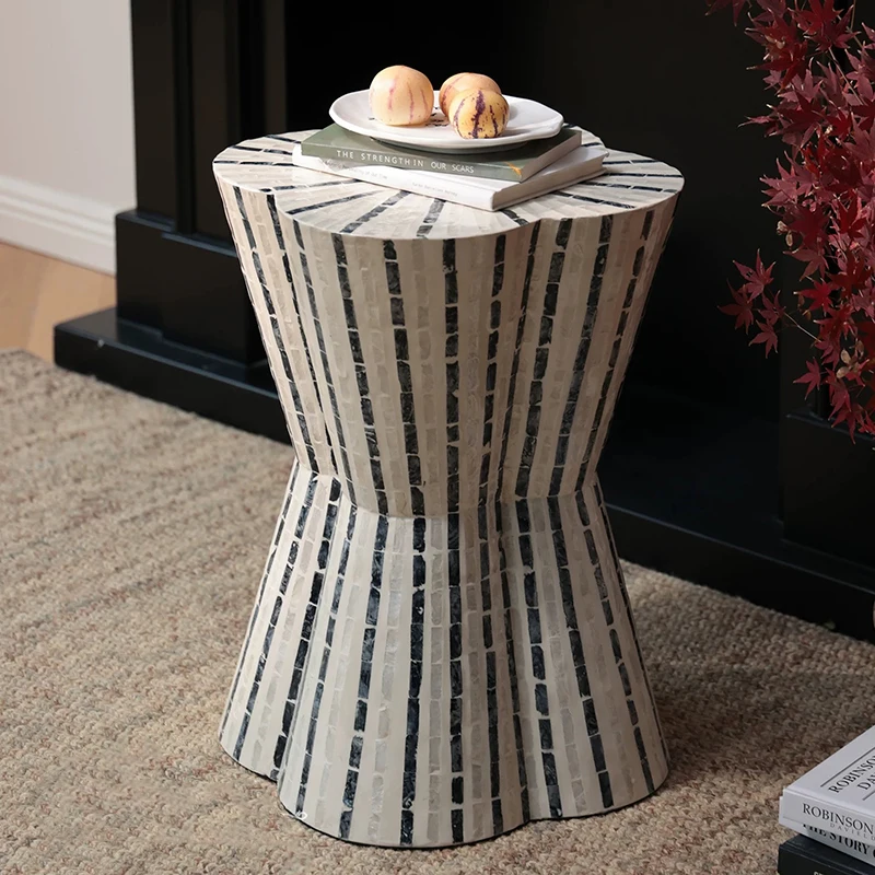 Home Decoration Coffee Table,Creative Shell Tea Table,Living Room Mobile Side Table,Exquisite Storage Desk,Nordic Art Furniture