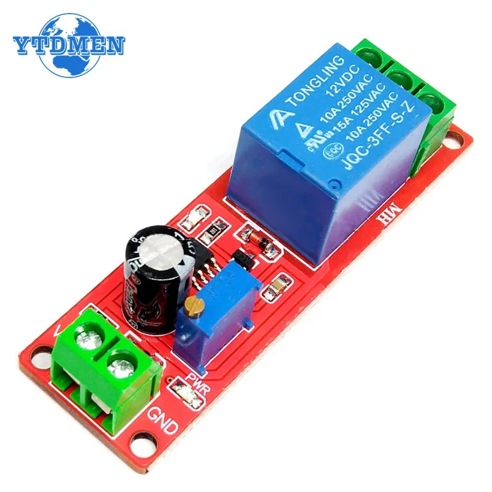 NE555 DK555 Timer Switch Adjustable Disconnect Module DC 12V Time Delay Relay Module Shield 0~10S