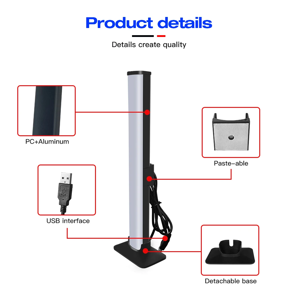 Imagem -04 - Lâmpada de Noite Recarregável Usb Barra de Luz Rgb Controle Inteligente App Modelo Decoração de Natal Desktop Zigbee 3.0 4w