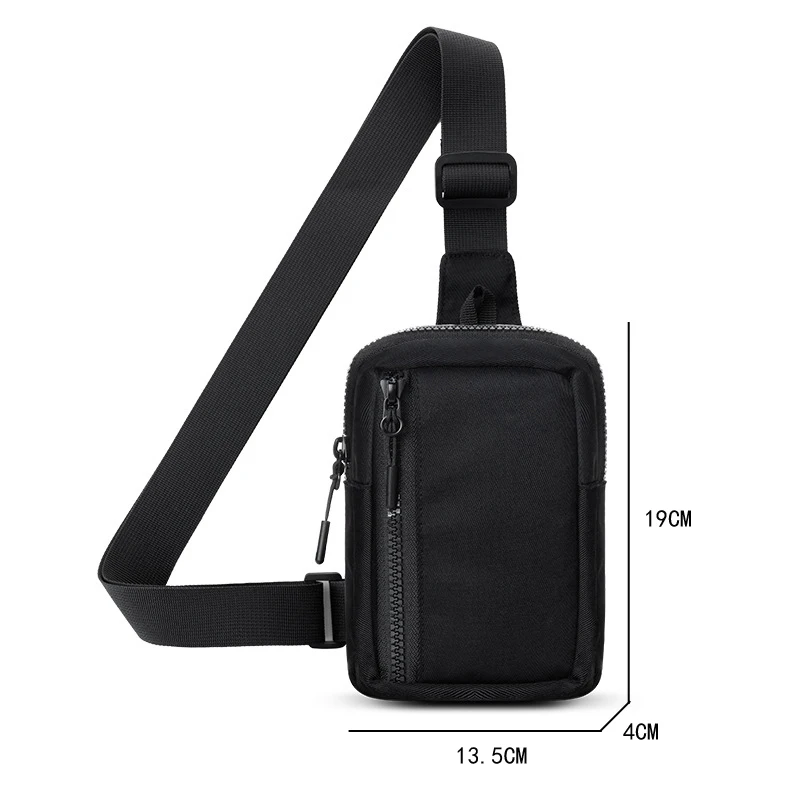 2024 Popular Shoulder Chest Bag Nylon Fashion Messenger Bags Sports Casual Cycling Running Mobile Phone Crossbody Sling Pouch