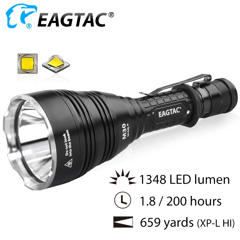 EAGTAC M30LC2 Turbo Head XML2 XPL XHP35 Red Green LED Flashlight Long Throw 604 Meters For Hunting Searching Tacticae Torch