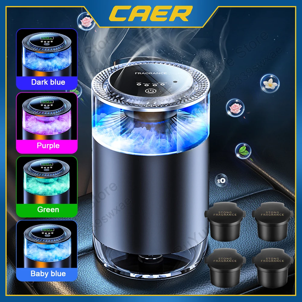 

Car Diffuser Humidifier Smart Air Freshener with Digital Display Essential Oil Adjustable Intensity Auto On/Off Air Purifier